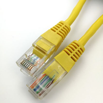 کابل پچ کابل شبکه Ethernet UTP Cat5e Rj45 To RJ45 زرد