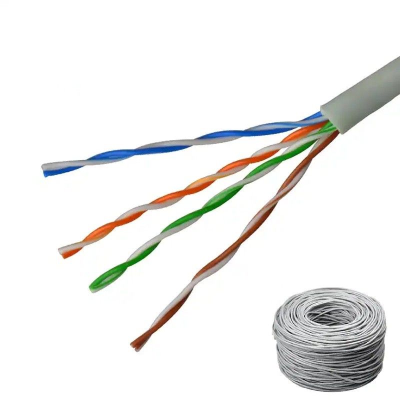 کابل RJ45 LAN دسته 5e 24 AWG Conductor Gauge PVC Jacket برای اتصال بدون درز