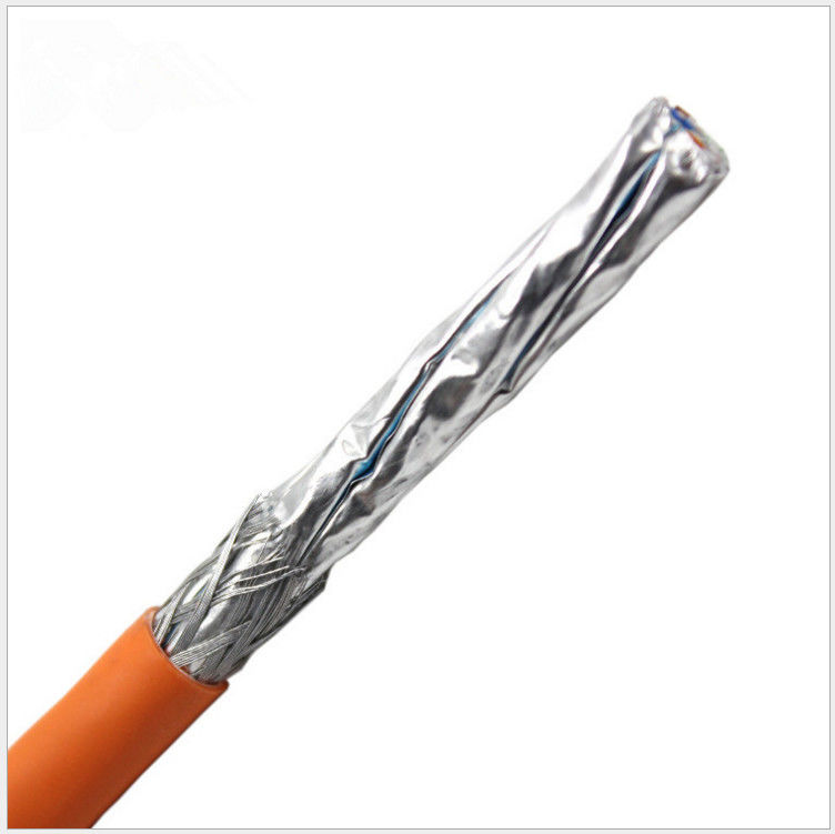 کابل شبکه مس CAT7 LAN ، کابل شبکه Cat 7 305m Shielded 23awg 0.58mm Bare Copper