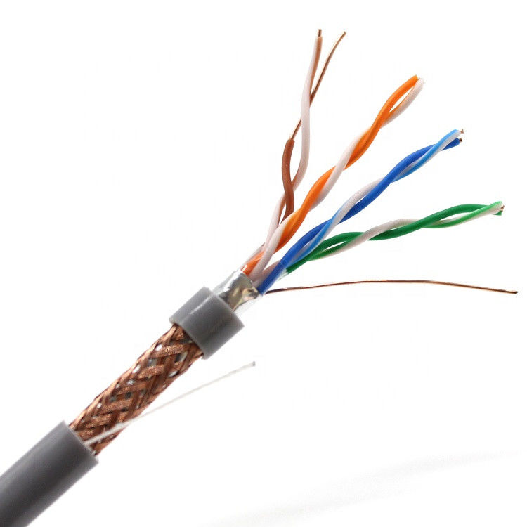 کابل داخلی جامد مس 305m 1000ft 4 جفت Cat5e LAN ، کابل فضای باز Cat5e