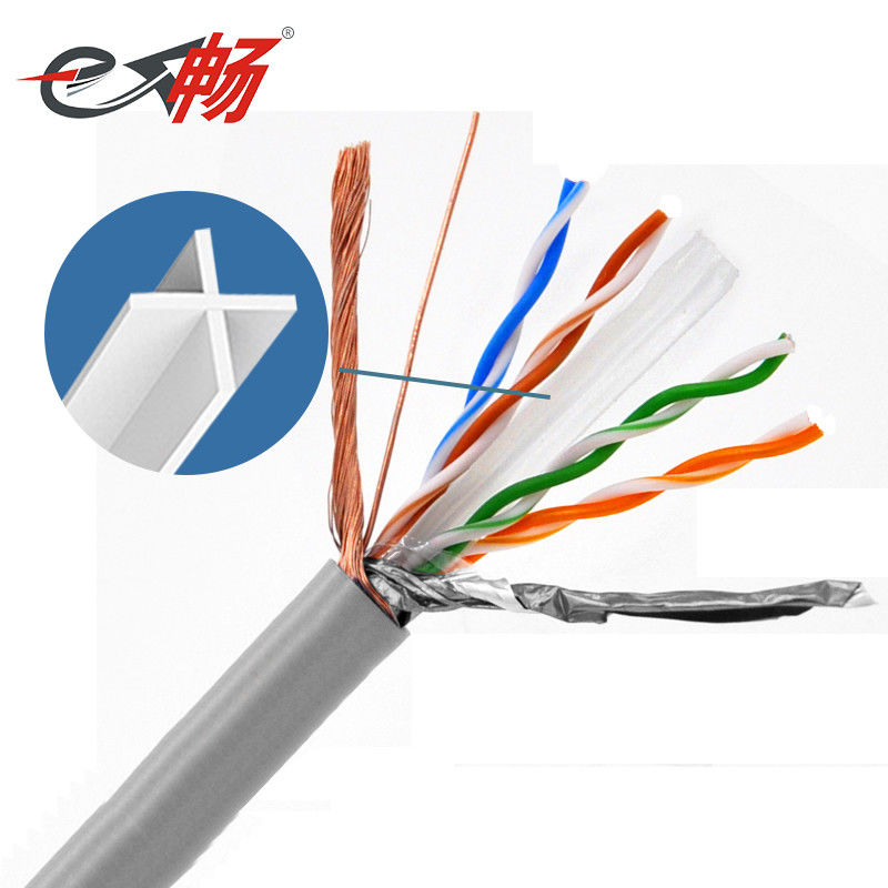 کابل اترنت محافظ Cat6 Rj45 SFTP ، کابل پچ در فضای باز Cat6 برای ارتباطات از راه دور