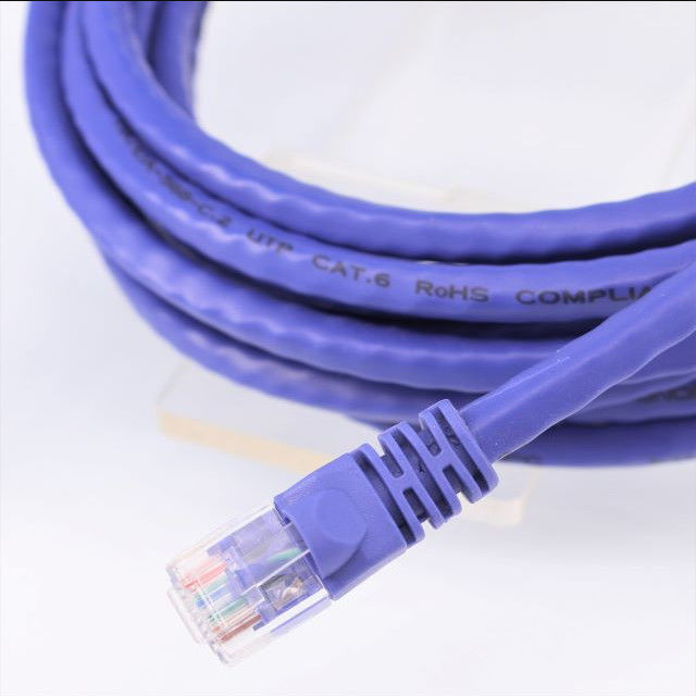 کابل کابل اترنت Cat6 اترنت بنفش 50m ساخته شده RJ45 8P8C