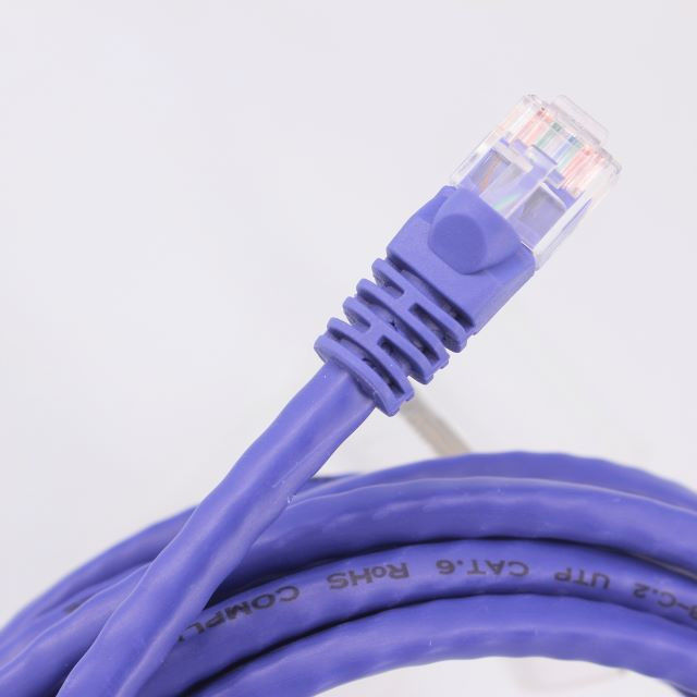کابل کابل اترنت Cat6 اترنت بنفش 50m ساخته شده RJ45 8P8C