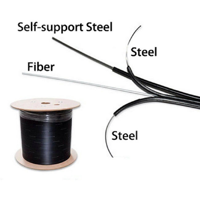 کابل قطره ای فیبر نوری فیبر نوری 2 هسته ای FTTH GJYXCH