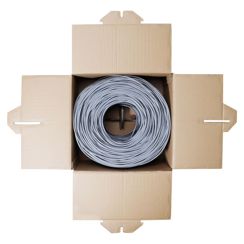 کابل نارنجی Cat6 Lan 4 جفت مس برهنه یا جعبه کشش CCA 1000ft