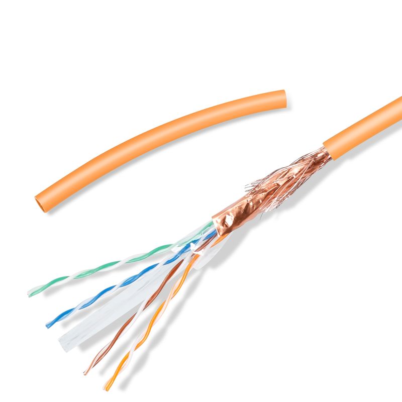 کابل نارنجی Cat6 Lan 4 جفت مس برهنه یا جعبه کشش CCA 1000ft