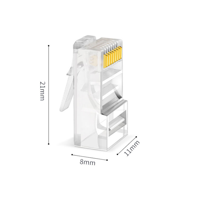 اتصال دهنده اترنت Cat5 Cat6 8P8C RJ45 نر UTP بدون محافظ بدون کریستال پلاگین مدولار