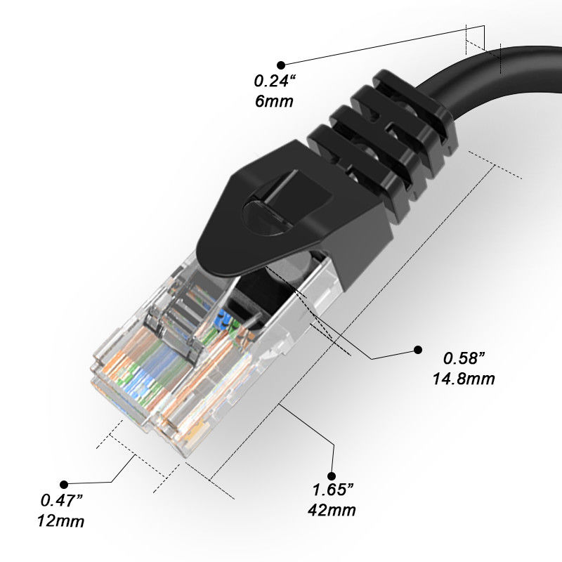 Pure Cord 8 Conductors Pure Copper 1 Gigabit RJ45 Network Lan