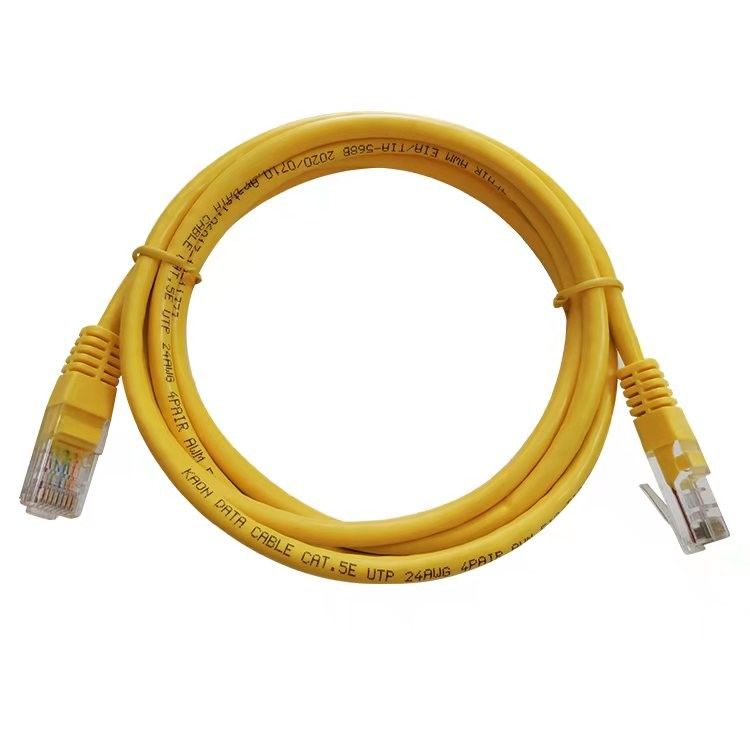 کابل UTP Cat5 کابل زرد پچ کابل اترنت Cat5e برای کامپیوتر و روتر