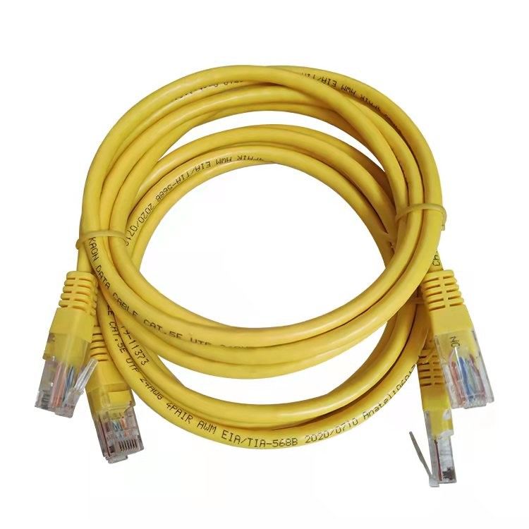 کابل UTP Cat5 کابل زرد پچ کابل اترنت Cat5e برای کامپیوتر و روتر