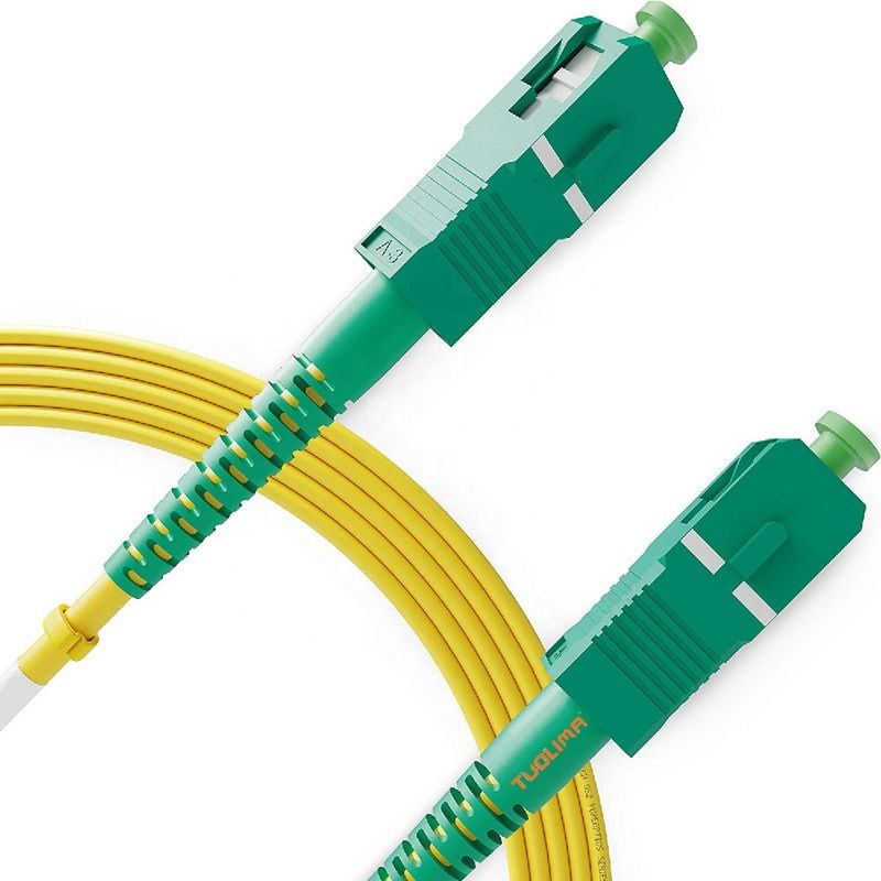 SC APC Duplex Single Mode Patch Cord فیبر نوری 1M طول