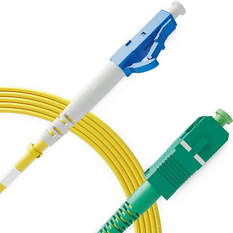 SC APC Duplex Single Mode Patch Cord فیبر نوری 1M طول