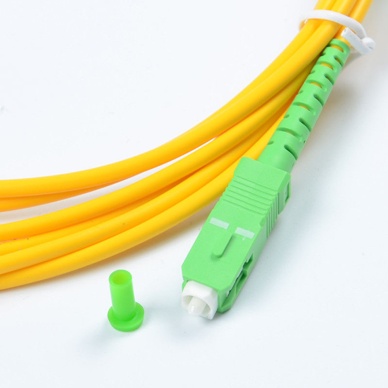 SC / APC To SC / APC Singlemode 3M Simplex LSZH Fiber Optic Patch Cord