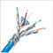 کابل Al Foil 0.58mm Conductor HDPE PVC عایق SFTP Cat6a ، کابل Ethernet Cat6a